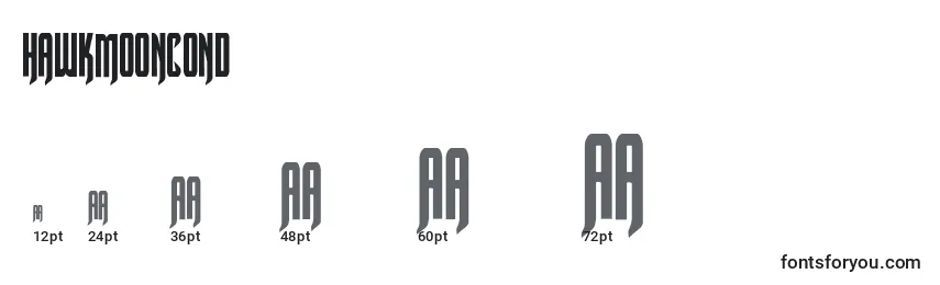 Hawkmooncond Font Sizes