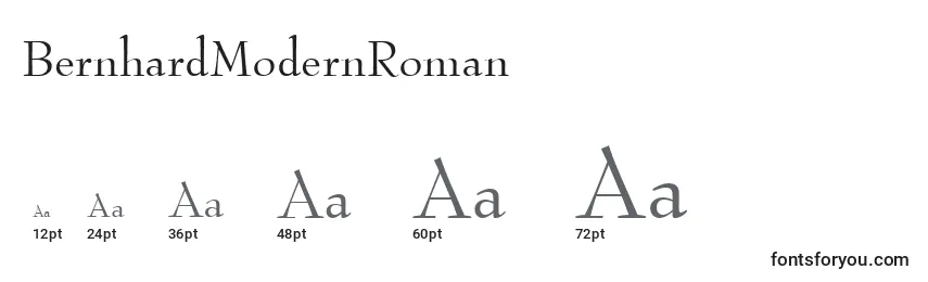 Размеры шрифта BernhardModernRoman