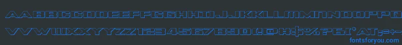 Tigershark3D Font – Blue Fonts on Black Background