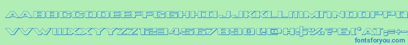 Tigershark3D Font – Blue Fonts on Green Background