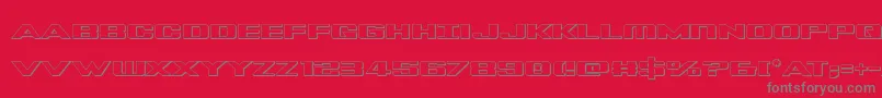 Tigershark3D Font – Gray Fonts on Red Background