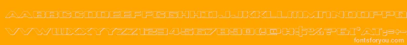 Tigershark3D Font – Pink Fonts on Orange Background