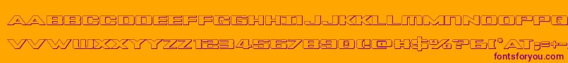 Tigershark3D Font – Purple Fonts on Orange Background