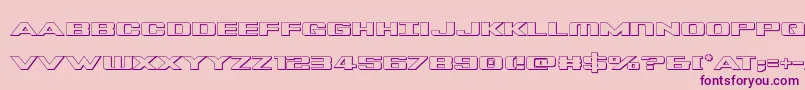 Tigershark3D Font – Purple Fonts on Pink Background