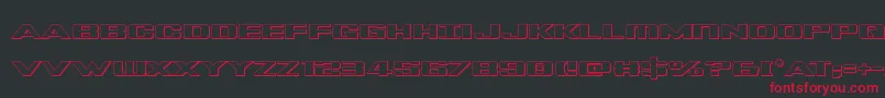 Tigershark3D Font – Red Fonts on Black Background