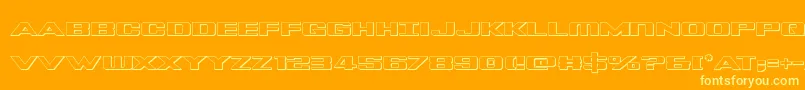 Tigershark3D Font – Yellow Fonts on Orange Background