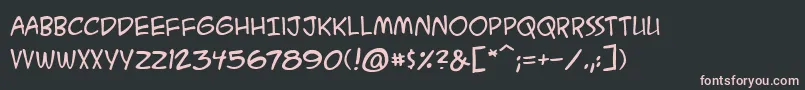 Шрифт AcmesecretagentbbReg – розовые шрифты на чёрном фоне