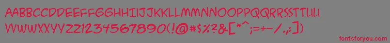 AcmesecretagentbbReg Font – Red Fonts on Gray Background