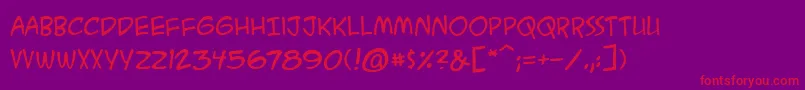 AcmesecretagentbbReg Font – Red Fonts on Purple Background