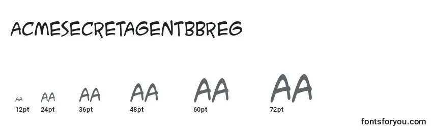 Размеры шрифта AcmesecretagentbbReg
