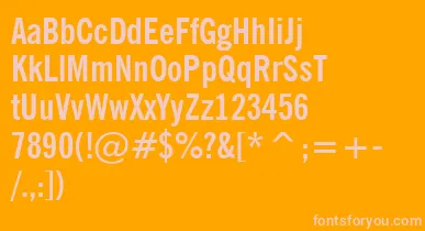 NewsGothicBoldCondensedBt font – Pink Fonts On Orange Background