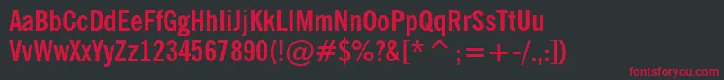 fuente NewsGothicBoldCondensedBt – Fuentes Rojas Sobre Fondo Negro