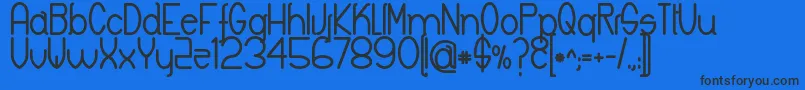 フォントKeylaBold – 黒い文字の青い背景