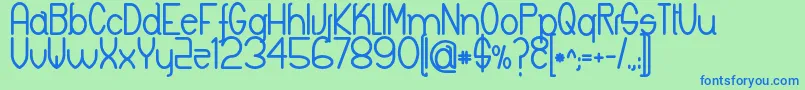 KeylaBold Font – Blue Fonts on Green Background