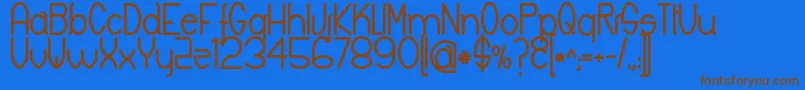 KeylaBold Font – Brown Fonts on Blue Background