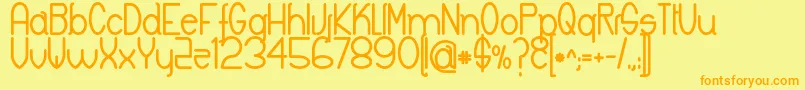 KeylaBold Font – Orange Fonts on Yellow Background