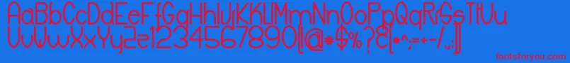 KeylaBold Font – Red Fonts on Blue Background