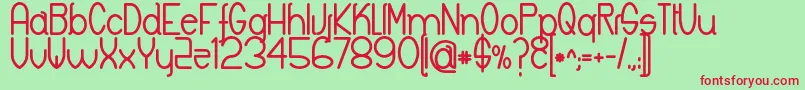 KeylaBold-fontti – punaiset fontit vihreällä taustalla