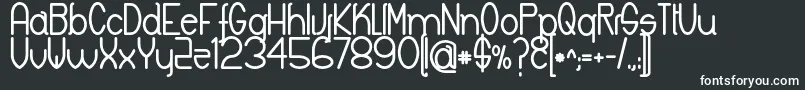 KeylaBold-fontti – valkoiset fontit mustalla taustalla