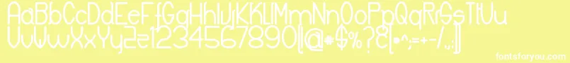 KeylaBold Font – White Fonts on Yellow Background