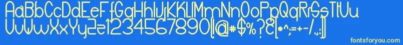 KeylaBold Font – Yellow Fonts on Blue Background