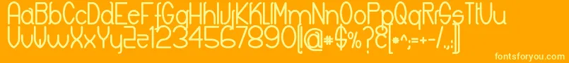 KeylaBold Font – Yellow Fonts on Orange Background