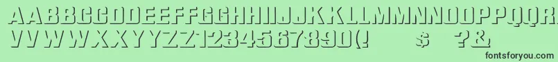 Whata ffy Font – Black Fonts on Green Background