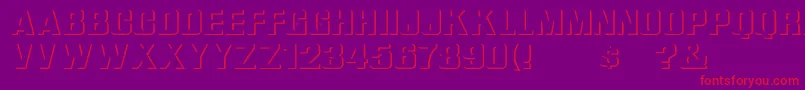 Whata ffy Font – Red Fonts on Purple Background