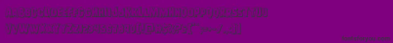 Leatherface3D Font – Black Fonts on Purple Background