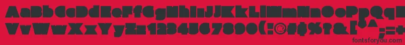 Parafuseultrablack Font – Black Fonts on Red Background