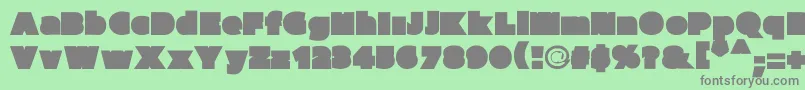 Parafuseultrablack Font – Gray Fonts on Green Background