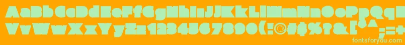 Parafuseultrablack Font – Green Fonts on Orange Background