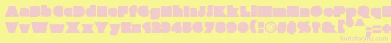 Czcionka Parafuseultrablack – różowe czcionki na żółtym tle