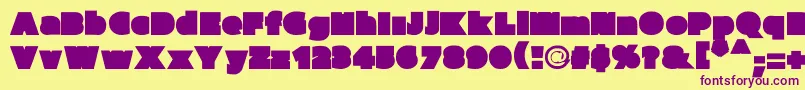 More about Parafuseultrablack Font Parafuseultrablack Font – Purple Fonts on Yellow Background