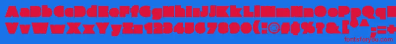 Parafuseultrablack Font – Red Fonts on Blue Background