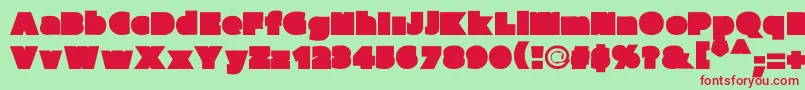 Parafuseultrablack Font – Red Fonts on Green Background
