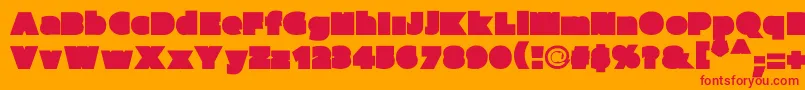 Parafuseultrablack Font – Red Fonts on Orange Background