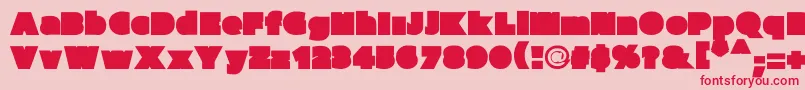 Parafuseultrablack Font – Red Fonts on Pink Background