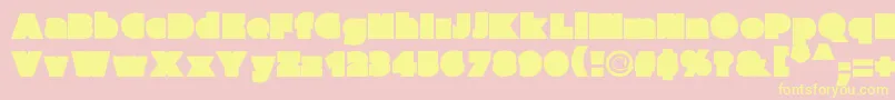 Weitere Informationen zur Parafuseultrablack-Schriftart Parafuseultrablack-Schriftart – Gelbe Schriften auf rosa Hintergrund
