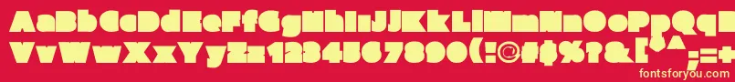 Parafuseultrablack Font – Yellow Fonts on Red Background
