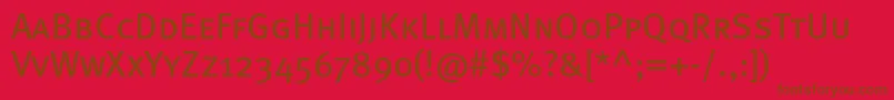 Metabookcapsc Font – Brown Fonts on Red Background