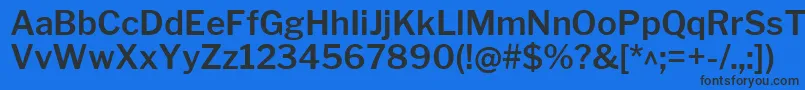 Шрифт LibrefranklinSemibold – чёрные шрифты на синем фоне