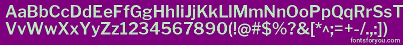 フォントLibrefranklinSemibold – 紫の背景に緑のフォント