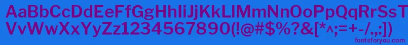 LibrefranklinSemibold Font – Purple Fonts on Blue Background