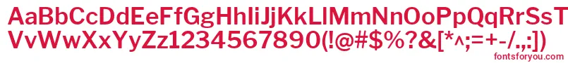 フォントLibrefranklinSemibold – 白い背景に赤い文字