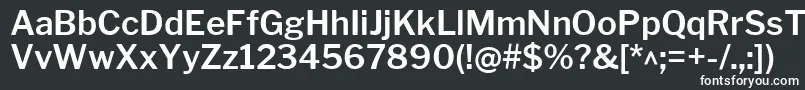 LibrefranklinSemibold-fontti – valkoiset fontit mustalla taustalla