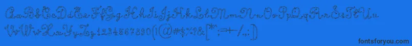 CalligraphyRope Font – Black Fonts on Blue Background