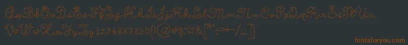CalligraphyRope Font – Brown Fonts on Black Background
