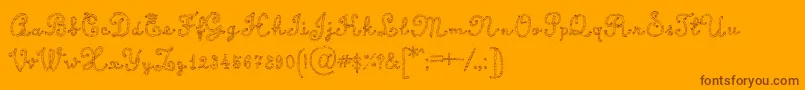 CalligraphyRope Font – Brown Fonts on Orange Background