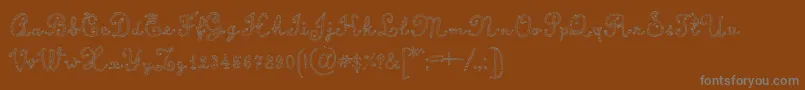 CalligraphyRope Font – Gray Fonts on Brown Background